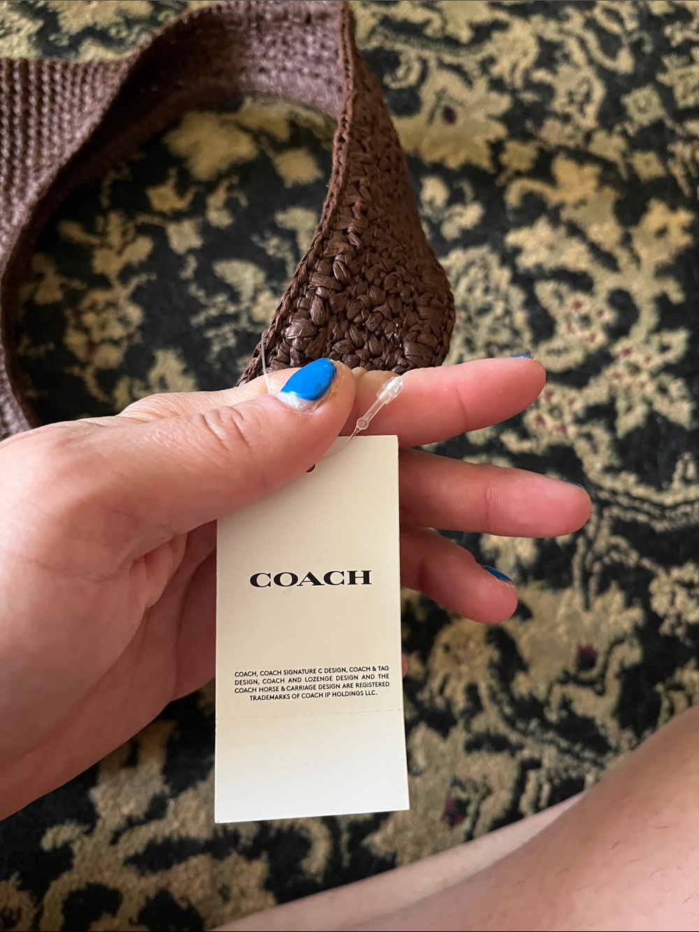 Coach Brown Woven Logo Shoulder Bag 28 - Picture 3 of 5